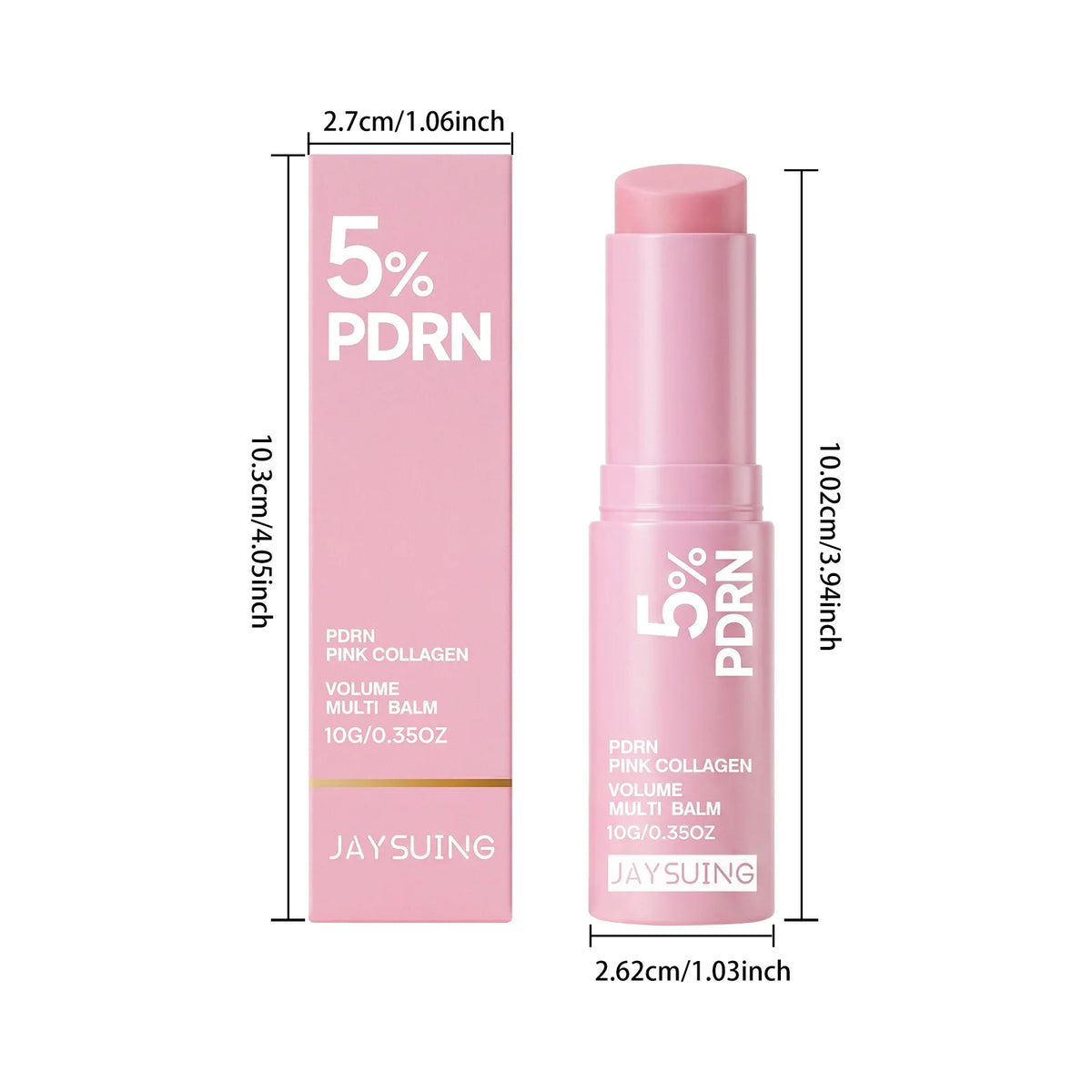 Stick baume multi-usages au collagène et PDRN rose – Soin K-Beauty hydratant, éclat et fermeté pour le visage, le cou, les yeux et les lèvres