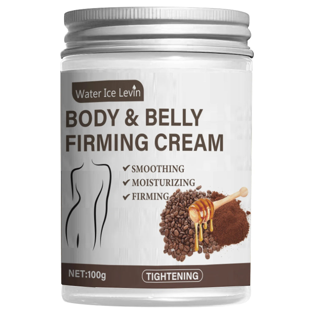 Koffein & Kollagen straffende Körpercreme – Festigt Bauch, Oberschenkel & Arme | Vitamin E, Kokosnussöl, parfümfrei