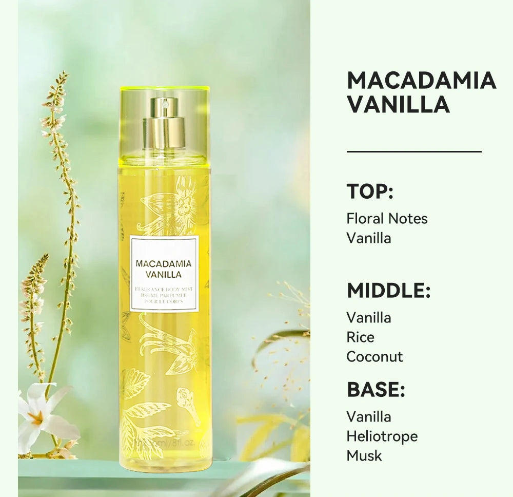 Brume parfumée florale pour le corps et les cheveux – Parfum frais longue durée pour un usage quotidien (236 ml)