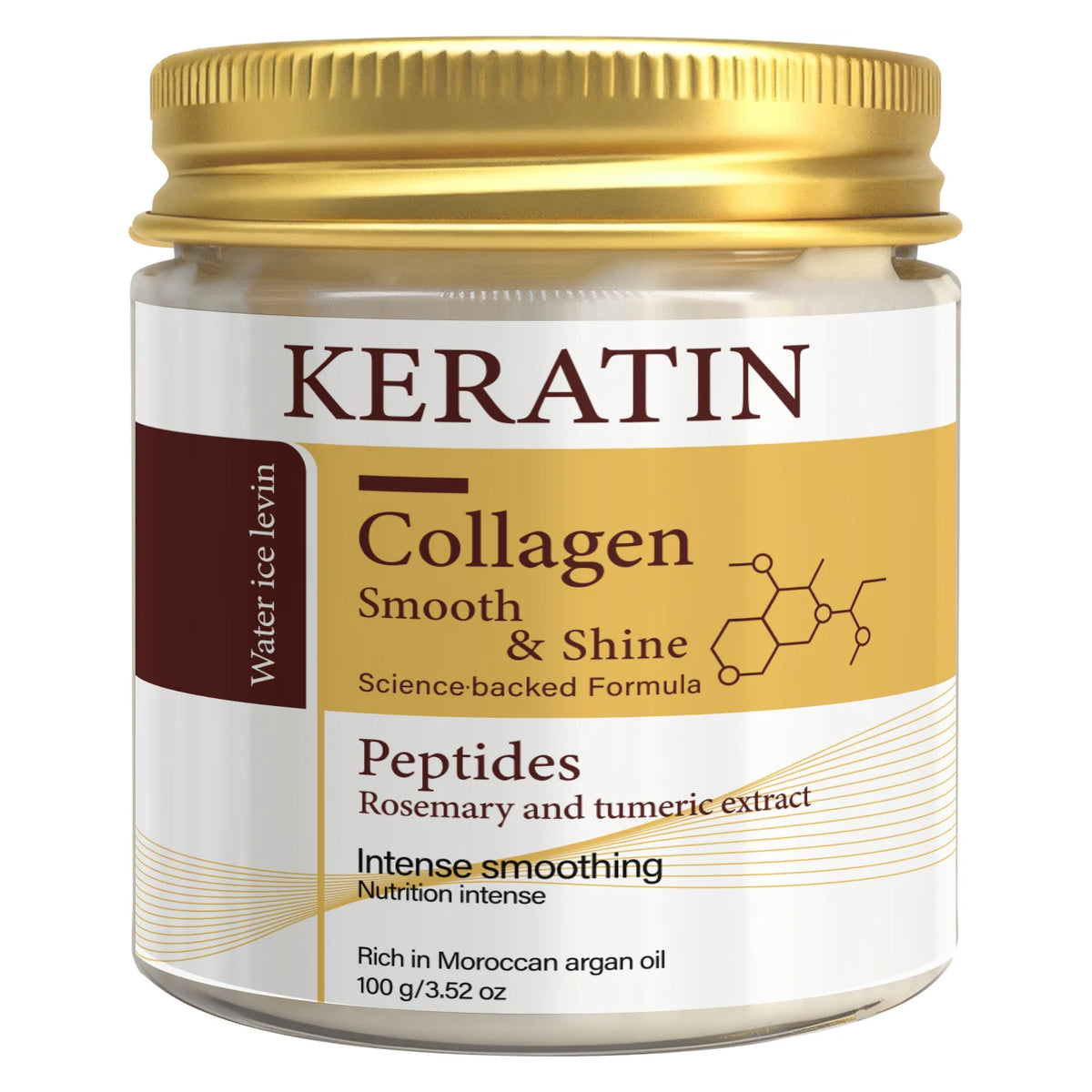 Mascarilla capilar de queratina y colágeno con péptidos y romero: acondicionamiento profundo para un cabello suave y brillante