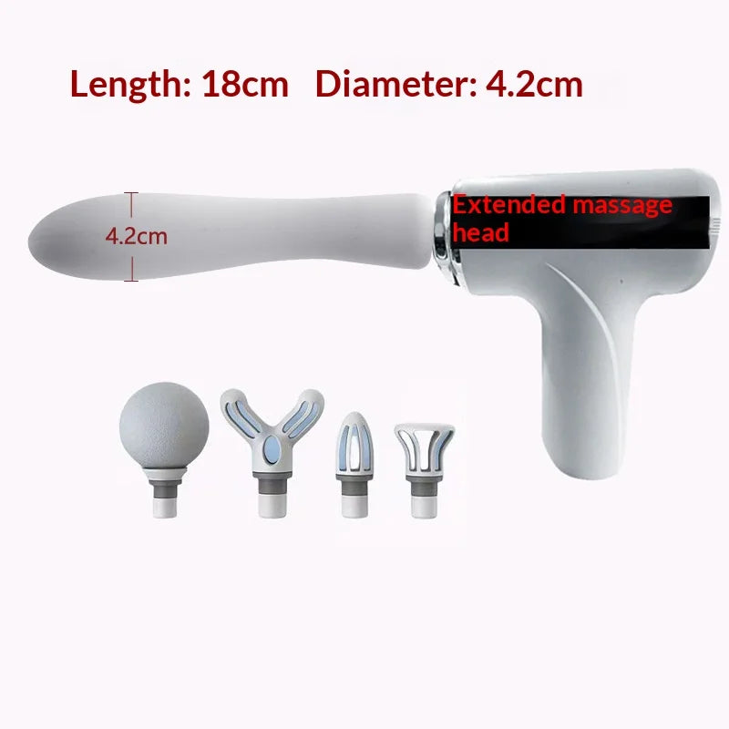 Pistola de masaje vibratoria inalámbrica recargable mini: pistola de fascia eléctrica portátil para relajación muscular profesional y recuperación física
