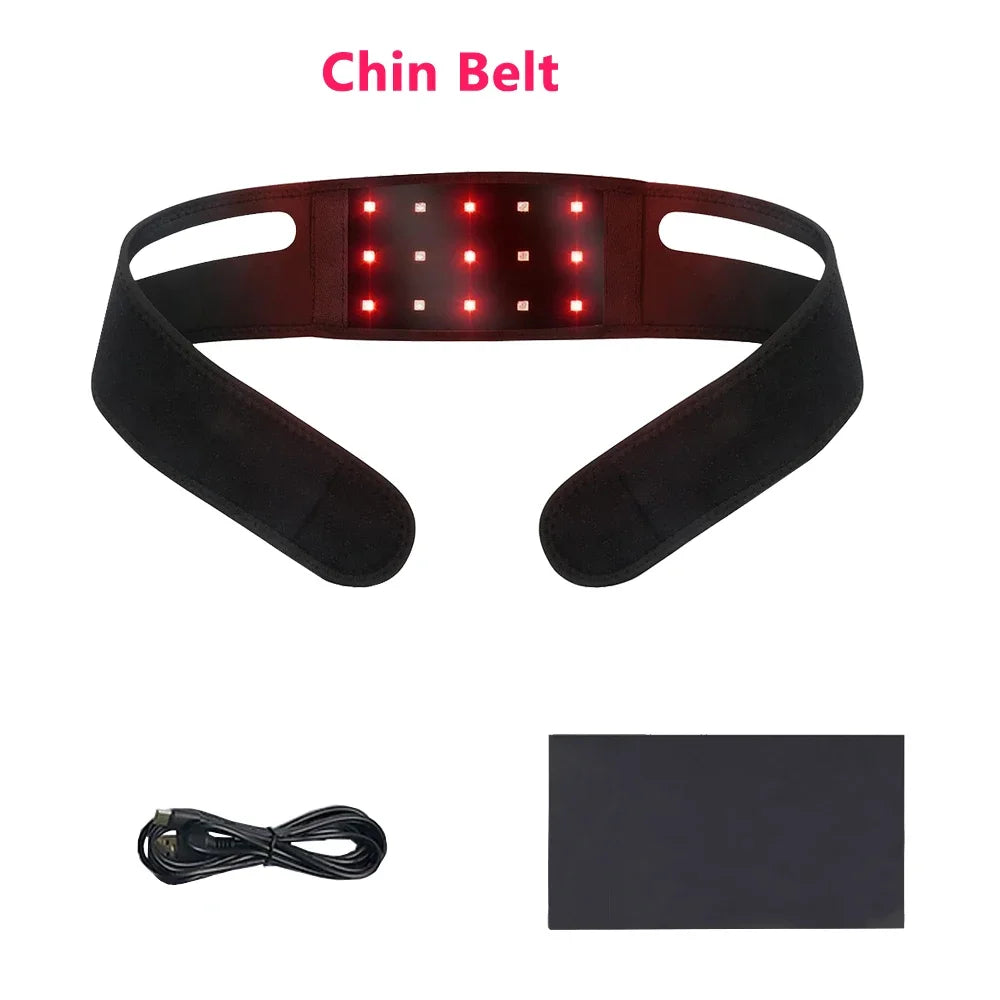 Whole Body Red & Infrared LED Light Belt – 660nm & 850nm Slimming Wrap for Waist, Neck, Chin, Wrist & Hand | Fat Reduction Body Pad