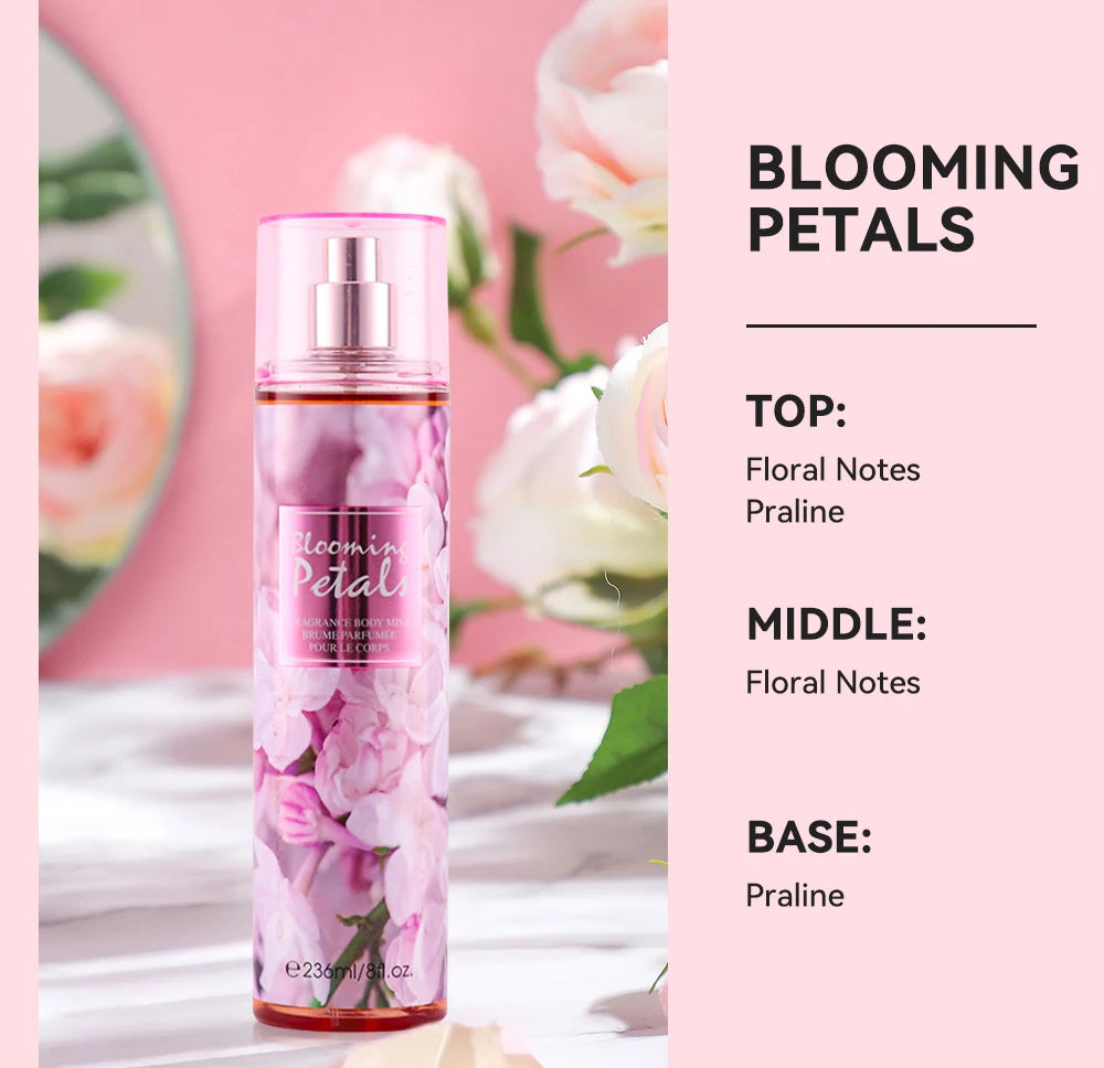 Brume parfumée florale pour le corps et les cheveux – Parfum frais longue durée pour un usage quotidien (236 ml)