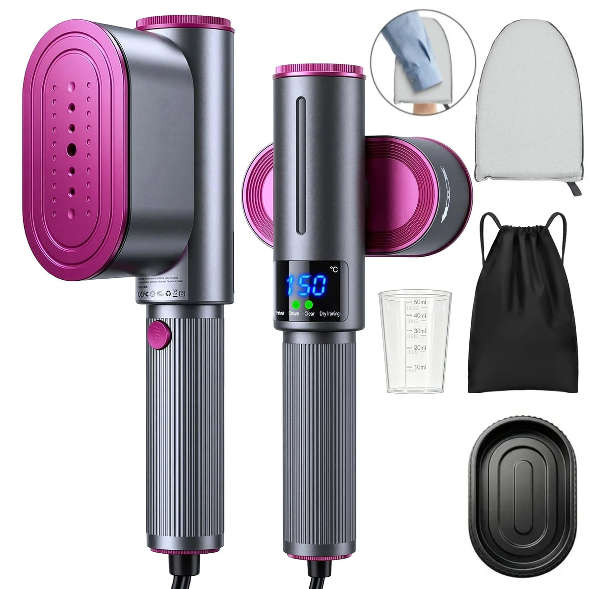 Vaporizador de prendas portátil: calentamiento rápido, vaporizador de telas ideal para viajes