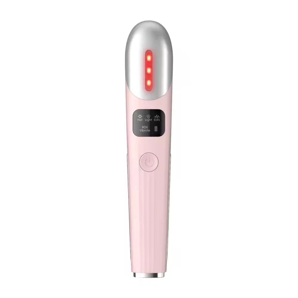 EMS-Mikrostrom-Gesichtsliftungsgerät – Rotlicht-Gesichts-Zauberstab für Augen, Hals & Gesicht | Hautstraffendes, Anti-Falten & Lifting-Beauty-Tool