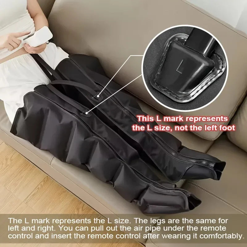 Luftdruck-Massage-Stiefel – Intelligentes Airbag-Bein- und Fußmassagegerät zur Förderung der Durchblutung | Wellenkompressionsstiefel zur Entlastung von Füßen und Beinen
