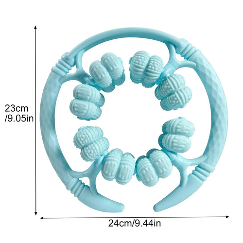 Anillo masajeador de piernas de 32 ruedas – Rodillo para piernas y pantorrillas para relajación muscular, circulación y adelgazamiento de piernas | Herramienta de fitness para el hogar