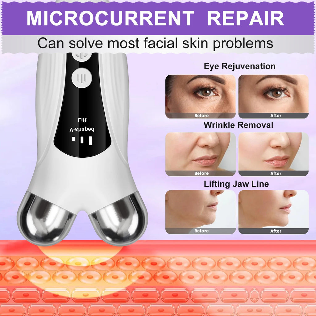 CMH FaceCare V-Face Lifting-Gerät – EMS-Mikrostrom-Roller für Hautverjüngung, Anti-Falten & Gesichtskonturierung