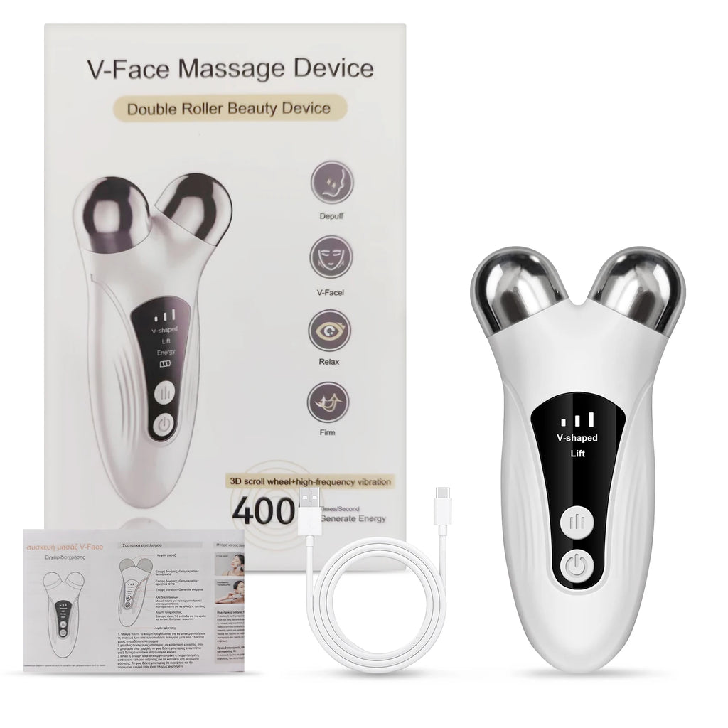 CMH FaceCare V-Face Lifting-Gerät – EMS-Mikrostrom-Roller für Hautverjüngung, Anti-Falten & Gesichtskonturierung