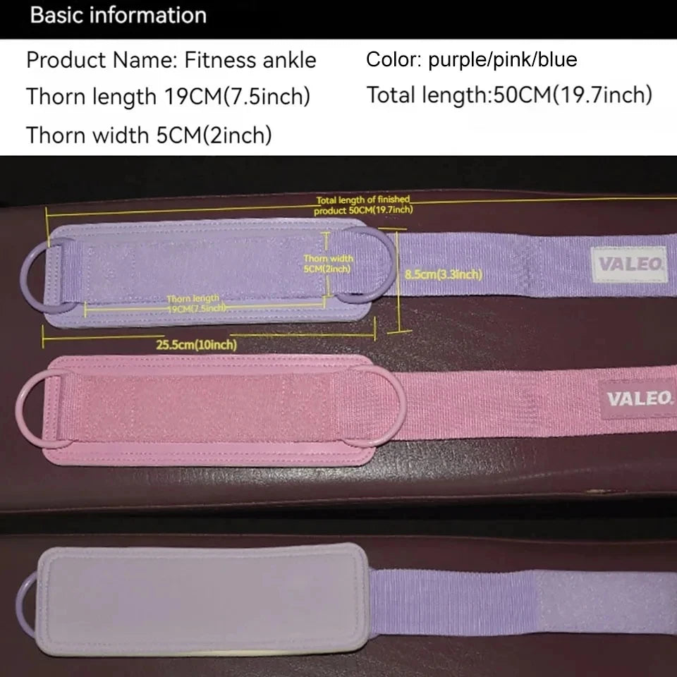 Juego de bandas de resistencia LOOGDEEL con correas para tobillos – Tobilleras con peso y soporte de entrenamiento para piernas, acolchados y ajustables, para máquinas de cable, yoga y deporte