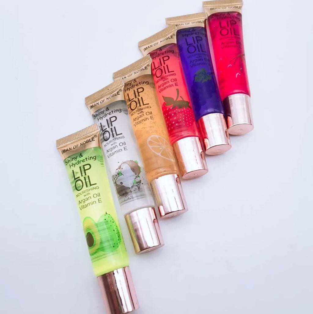 6-teiliges fruchtiges Lipgloss-Set – Transparentes, aufpolsterndes Lippenöl-Gel für hydratisierte, glänzende Lippen | Perfektes Geschenk für Frauen