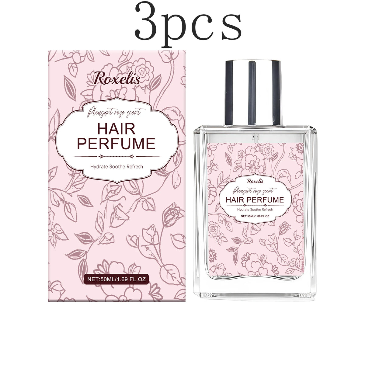 رذاذ عطر الشعر برائحة الورد الناعم – ماء تواليت طبيعي ولطيف لشعر برائحة منعشة وأنيقة يومياً