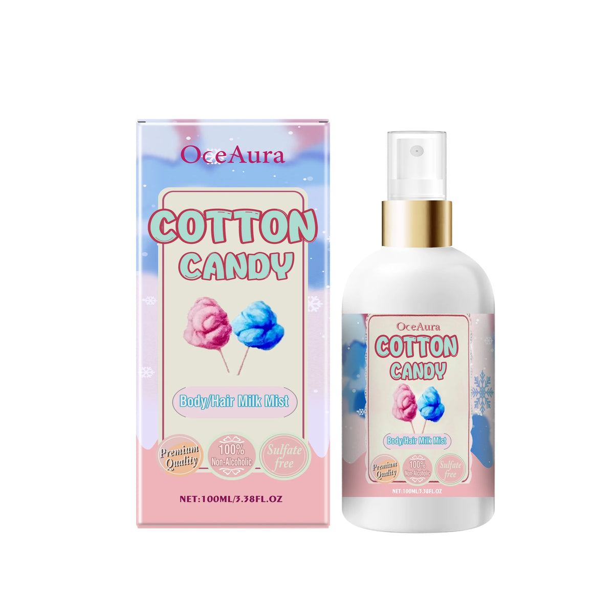 OceAura Erdbeer-Bodymilk-Spray – Lang anhaltendes feuchtigkeitsspendendes und hautaufhellendes Haarparfüm-Spray (100 ml)