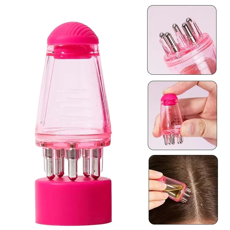 Juego de peine masajeador de cuero cabelludo y aplicador Whirlwind (2 piezas) – Kit portátil para el cuidado de la raíz del cabello para aplicación de aceites esenciales y líquidos