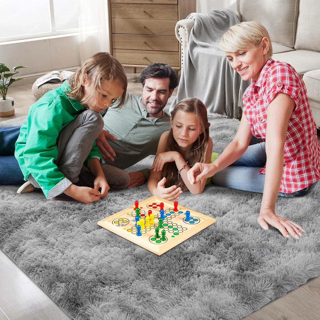 Ultra-weicher, gepolsterter Teppich – Flauschige Bodenmatte für Schlafzimmer, Wohnzimmer & Kinderzimmer
