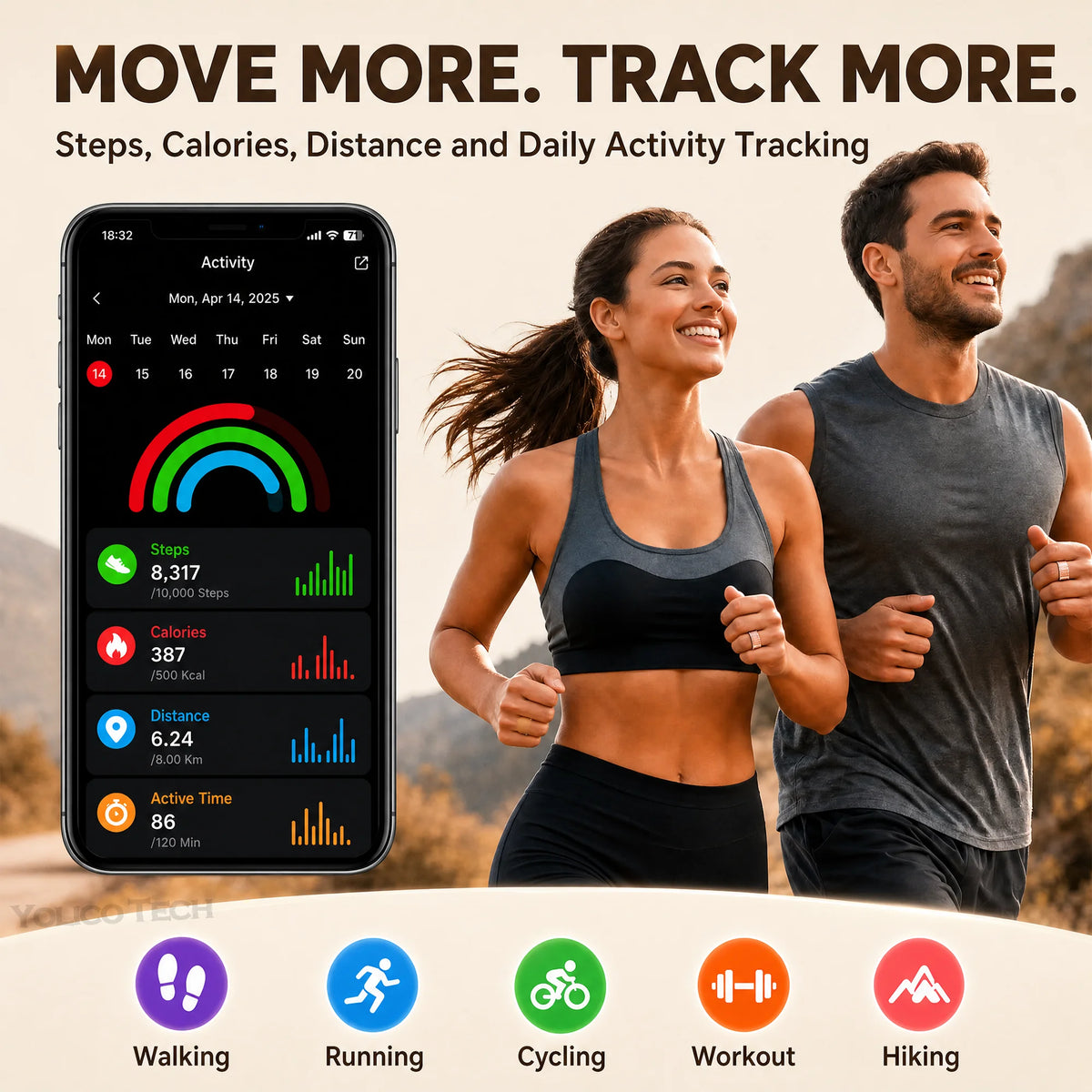 Smart Ring with Body Temperature Monitoring – IP68 Stainless Steel Health Tracker for Couples & Family | Distinctive Charging Case | Gift-Ready