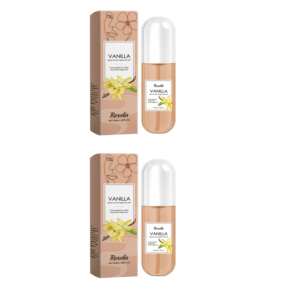 Brume parfumée corps et cheveux Vanille – Parfum quotidien naturellement frais, léger et longue tenue