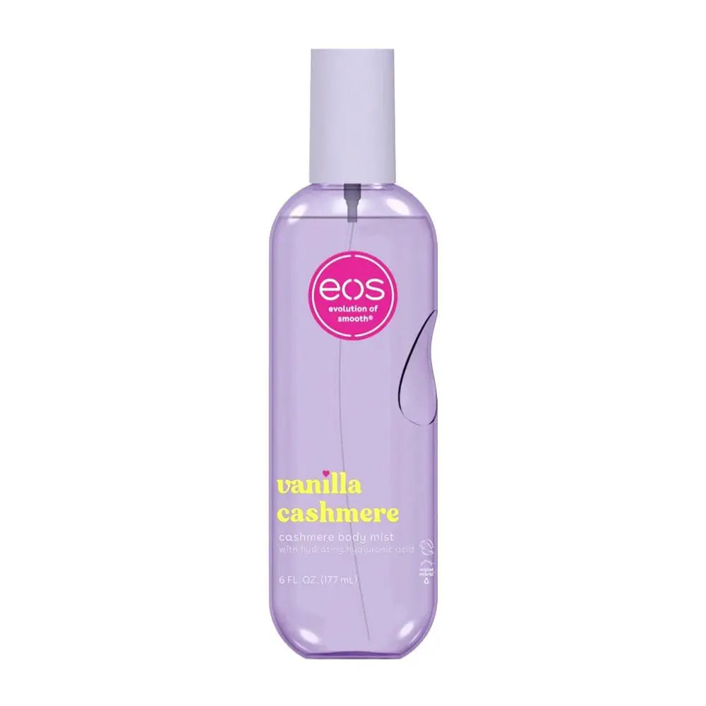 Bruma perfumada corporal y capilar eos Vanilla Cashmere – Spray hidratante diario con ácido hialurónico (177 ml)