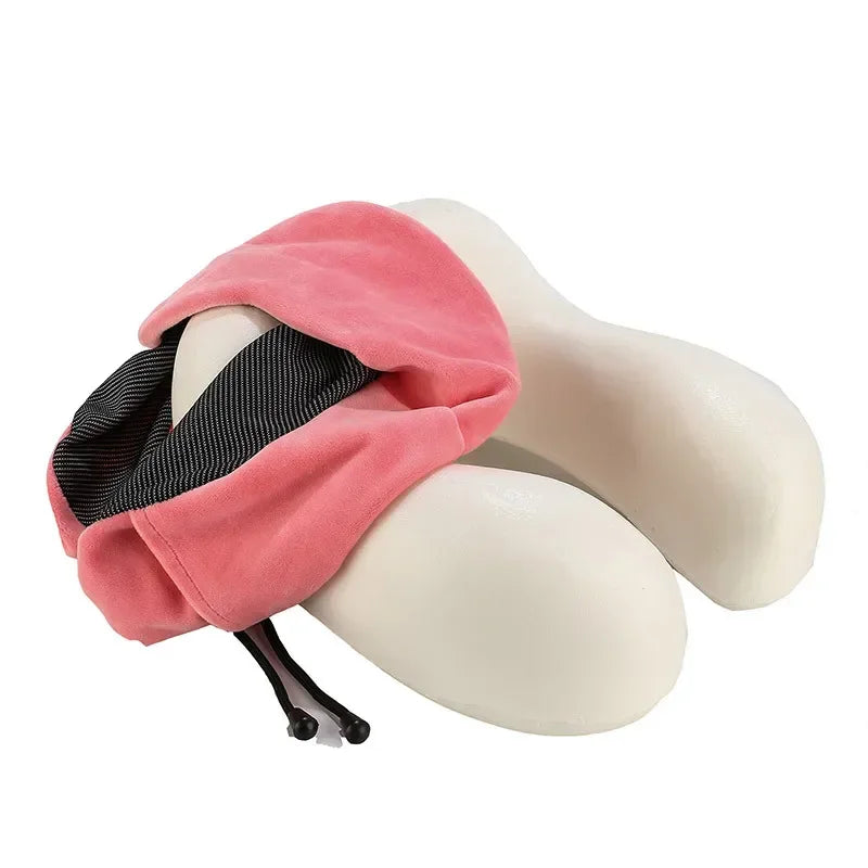 Oreiller de voyage en mousse à mémoire de forme en U – Confort de voyage, soutien cervical et massage