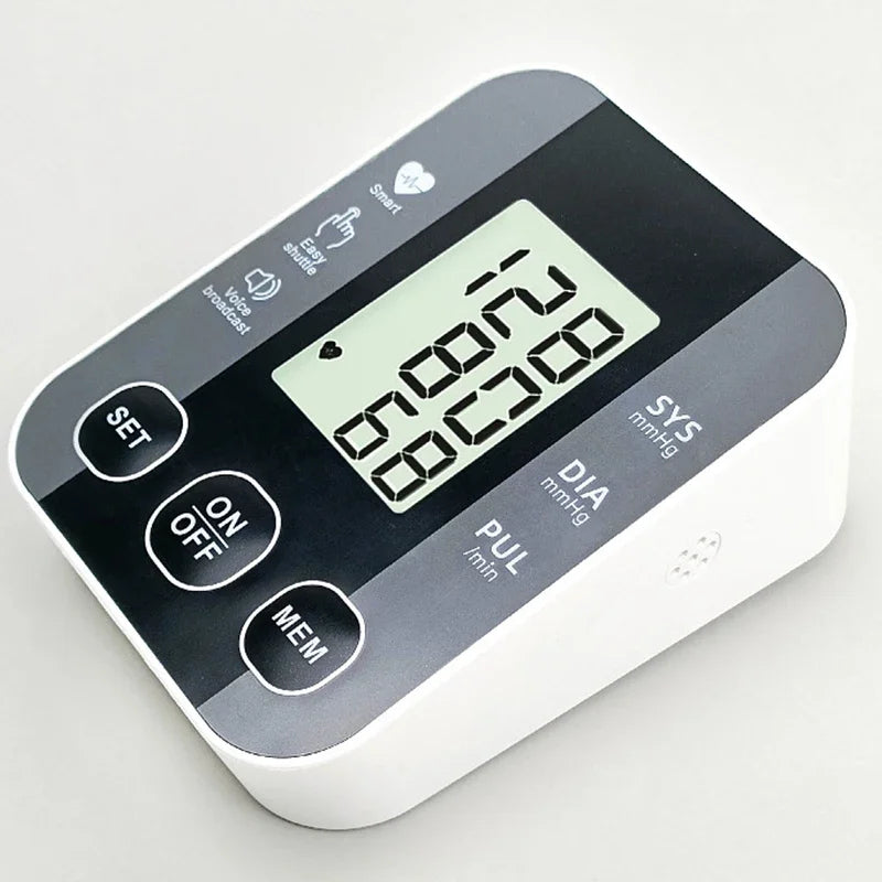 Digital Arm Blood Pressure Meter Cuff Medical Automatic Pressure Tonometer Tensiometer Heart Rate Pulse Meter BP Monitor Healthy