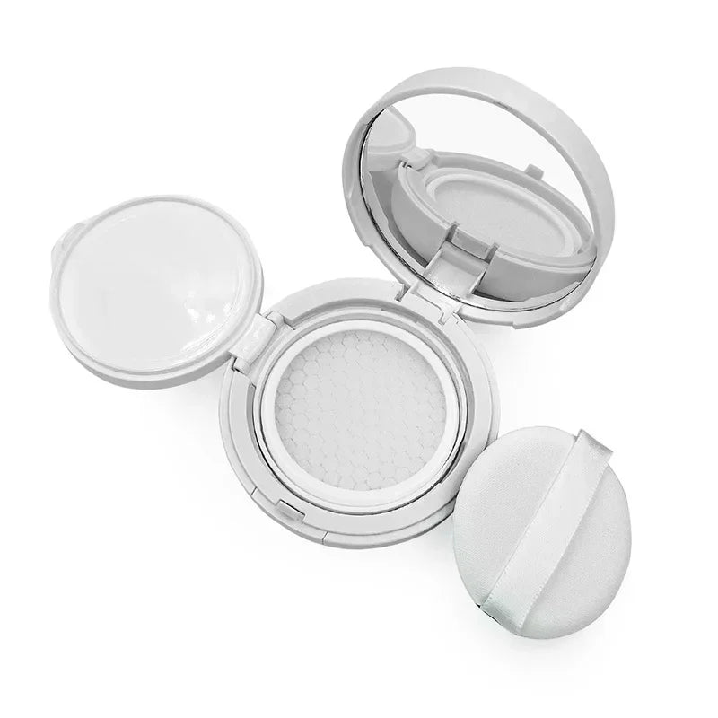 Estuche vacío para maquillaje tipo cojín de aire – Caja portátil para cosméticos de 15 g con esponja y espejo para BB cream y base de maquillaje