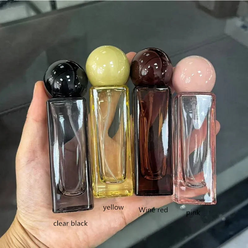 Empty Square Glass Perfume Spray Bottles – 30ml Refillable Fine Mist Atomizer (10-Pack)