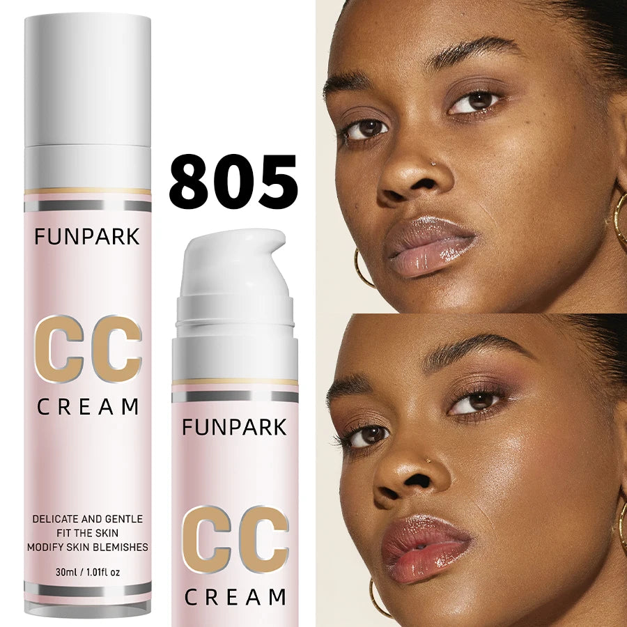 Base de maquillaje CC Cream – Corrector resistente al agua, corrector de color e iluminador | Maquillaje coreano 30 ml
