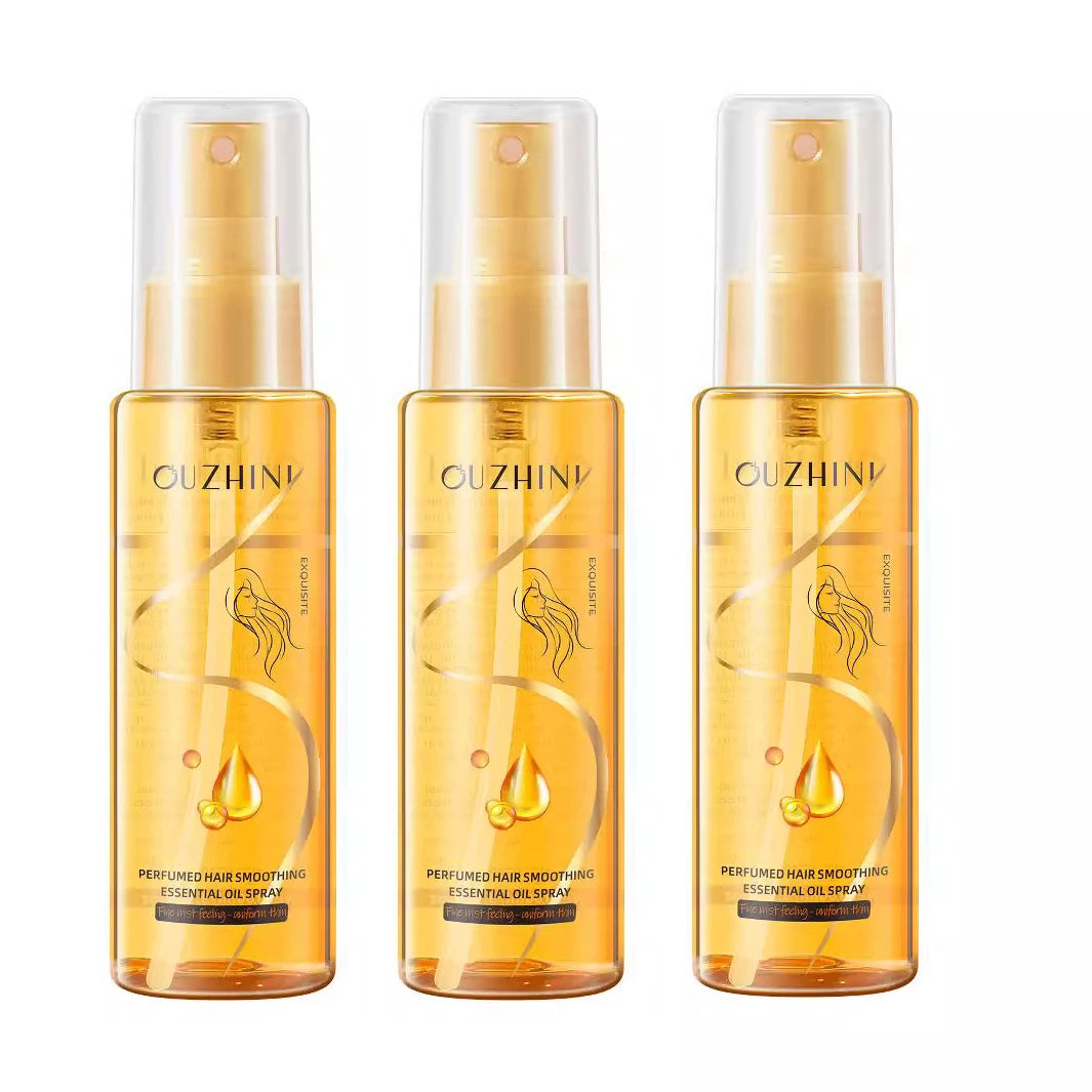 Spray d'huile essentielle capillaire parfumée – Après-shampoing lissant anti-frisottis, parfum pour cheveux hydratant et nourrissant longue durée (100 ml)