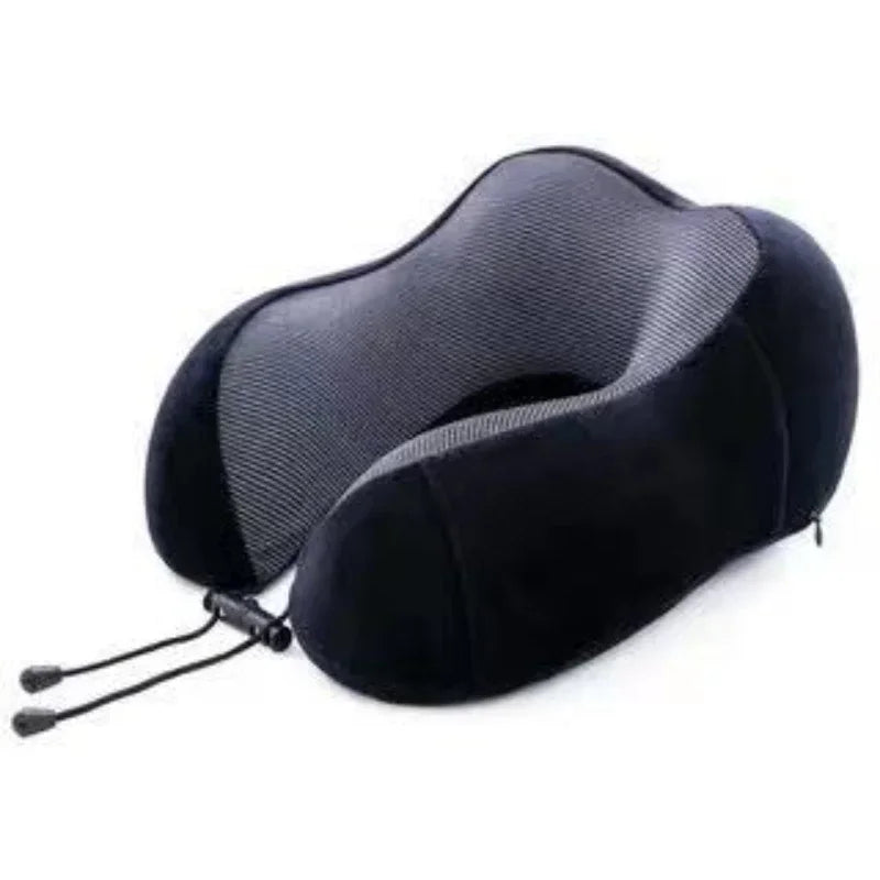 Almohada cervical de espuma viscoelástica en forma de U: comodidad de viaje, soporte cervical y masaje
