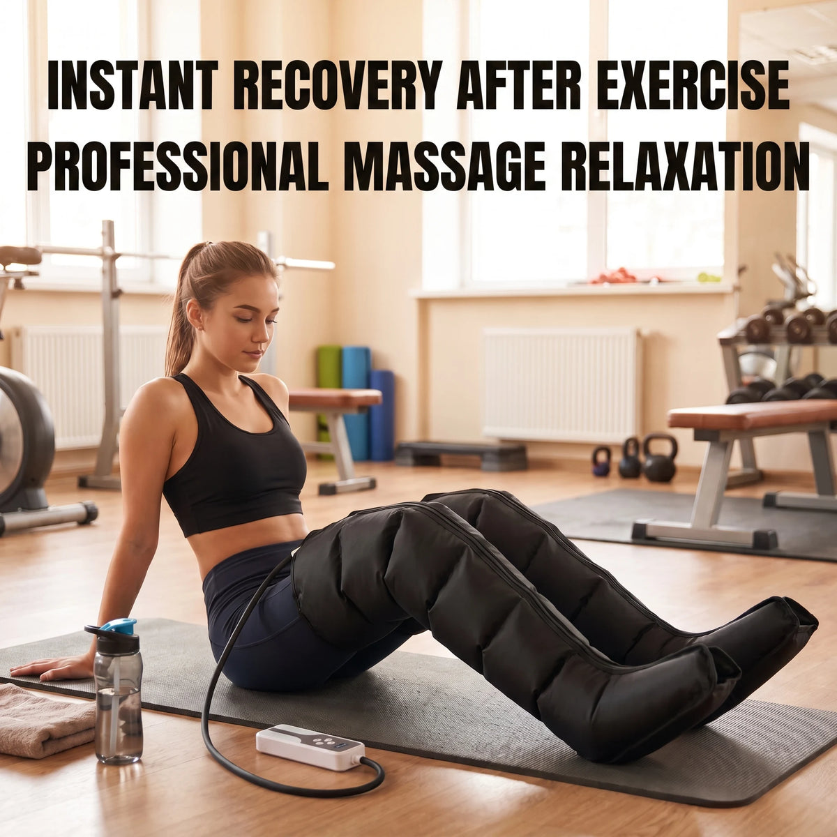 USB Rechargeable Leg Massager Boots – Air Compression for Calf & Foot Recovery | Pair with Pause Function for Relaxation & Circulation