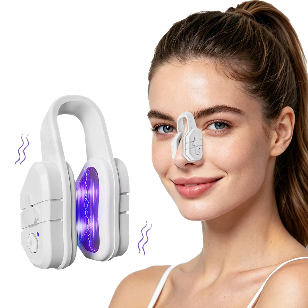 Masseur sculpteur et remodelant nasal EMS – Pince nasale à technologie à impulsions en silicone pour rehausser l'arête du nez et contournage non chirurgical | Outil de beauté amélioré