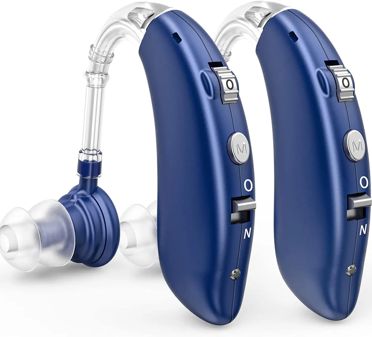Audífono digital retroauricular (BTE) recargable – Amplificador de sonido con tono ajustable | Audífono portátil de uso diario para adultos mayores