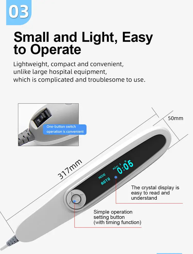 311nm UVB-Schmalband-Phototherapie-Lampe – UV-Licht-Behandlungsgerät für Vitiligo, Psoriasis & Ekzeme