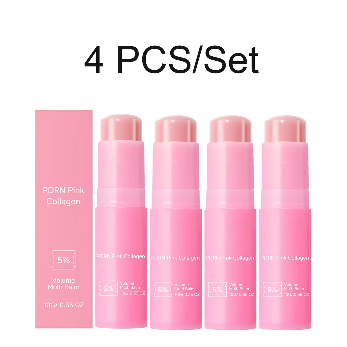 PDRN Pink Collagen Volume Multi Balm Stick & Serum – 5% Volufiline Hydrating Firming Repair for Face, Neck & Eye Area