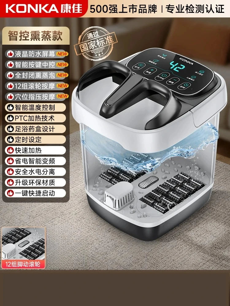 Bañera de hidromasaje para pies con calentamiento a temperatura constante – Spa de pies con masaje totalmente automático, nueva máquina de baño para pies 2024 para el hogar