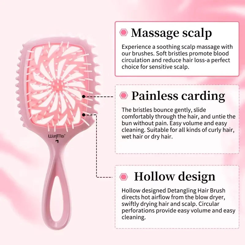 Juego de peine masajeador de cuero cabelludo y aplicador Whirlwind (2 piezas) – Kit portátil para el cuidado de la raíz del cabello para aplicación de aceites esenciales y líquidos