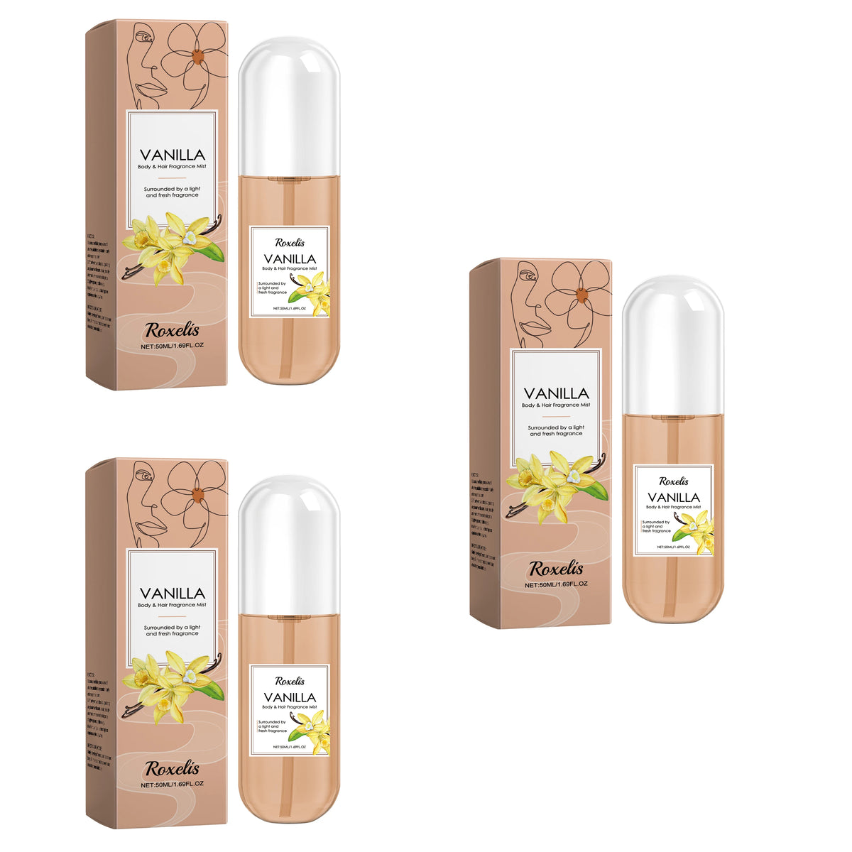Brume parfumée corps et cheveux Vanille – Parfum quotidien naturellement frais, léger et longue tenue