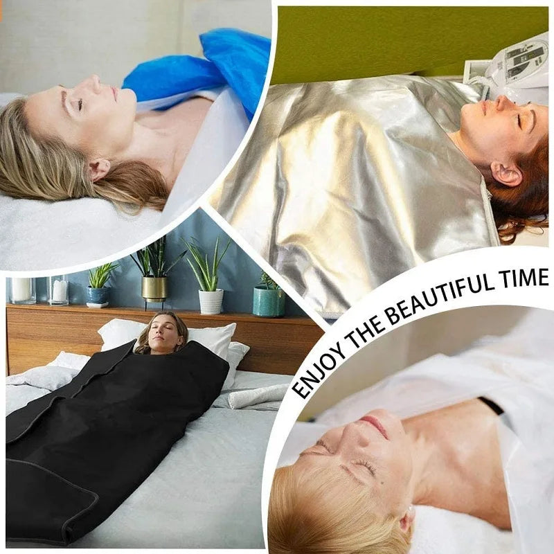 Bolsas desechables para manta de sauna de infrarrojos – Paquete de 50 láminas de revestimiento de PVC de 47″×82″ para envoltura corporal en salones de belleza e higiene de mantas de sauna domésticas