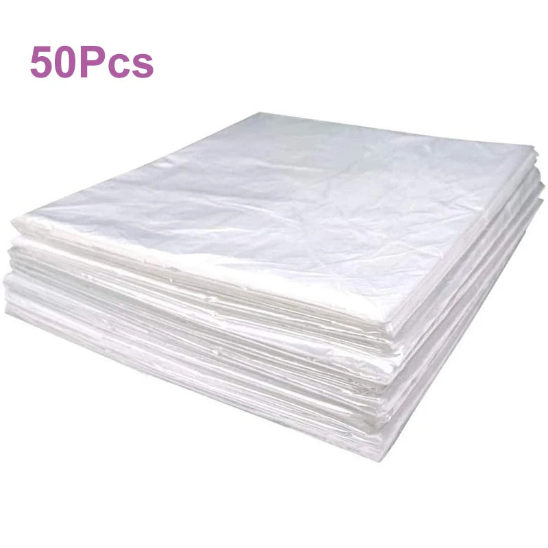 Einweg-Infrarot-Saunadecken-Beutel – 50er-Pack 120 cm × 208 cm PVC-Einlegelaken für Körperwickel im Kosmetikstudio & Saunadecken-Hygiene für zu Hause