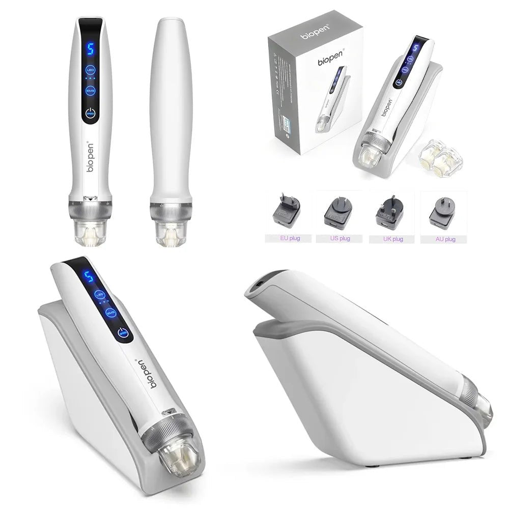 Biopen Q2 3-in-1 Facial Beauty Pen – EMS, Red & Blue Light Therapy Skin Care Tool with 10 Replacement Needle Cartridges (0.25mm) - sensationmarketsensationmarket14:350850#bio pen Q2-US plugBiopen Q2 3-in-1 Facial Beauty Pen – EMS, Red & Blue Light Therapy Skin Care Tool with 10 Replacement Needle Cartridges (0.25mm)bio pen Q2-US plug