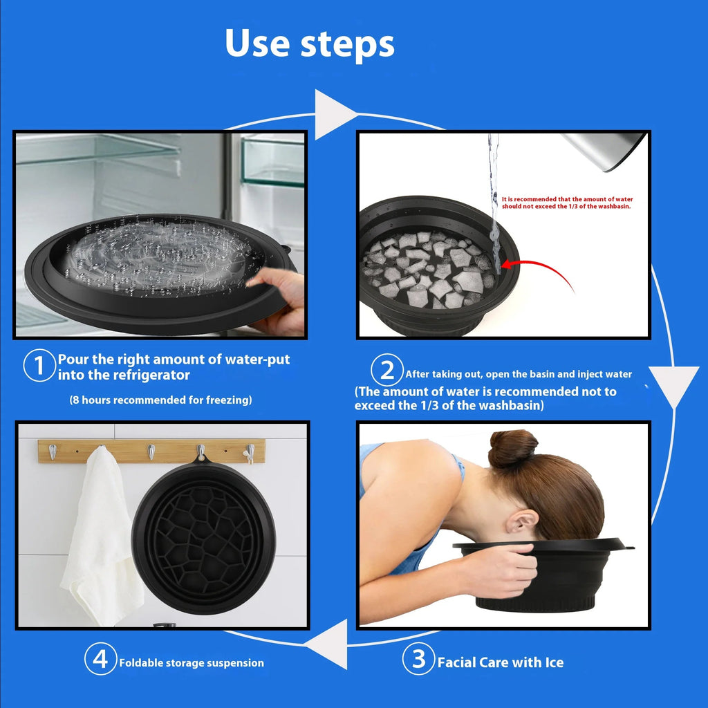 Collapsible Silicone Face Ice Bath Bowl – Cold Therapy Cryo Skin Tool for Facial Puffiness, Pore Tightening & Travel Skincare - sensationmarketsensationmarket14:350850#GreenCollapsible Silicone Face Ice Bath Bowl – Cold Therapy Cryo Skin Tool for Facial Puffiness, Pore Tightening & Travel SkincareGreen
