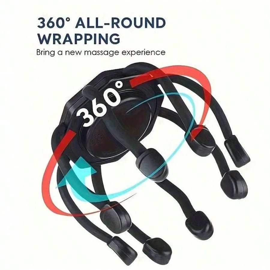 Cordless Electric Scalp Massager – 360° Head Massage with 8 Fingertip Nodes for Deep Relaxation & Stress Relief | Perfect Holiday Gift - sensationmarketsensationmarket14:200003699#blackCordless Electric Scalp Massager – 360° Head Massage with 8 Fingertip Nodes for Deep Relaxation & Stress Relief | Perfect Holiday Giftblack