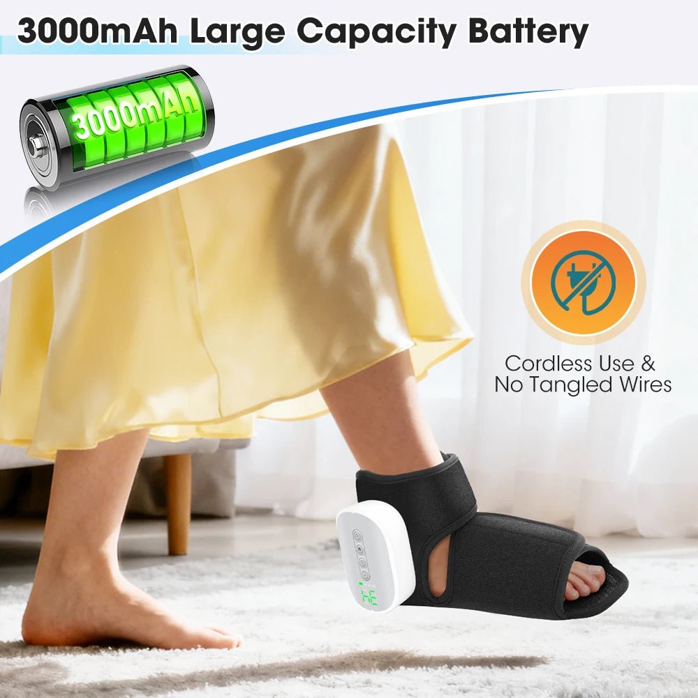 Cordless Foot & Ankle Massager with Heat – 3 Modes, 4 Intensity Levels & 3000mAh USB Rechargeable Air Compression for Home & Office Relaxation - sensationmarketsensationmarket14:200003699Cordless Foot & Ankle Massager with Heat – 3 Modes, 4 Intensity Levels & 3000mAh USB Rechargeable Air Compression for Home & Office RelaxationMULTI