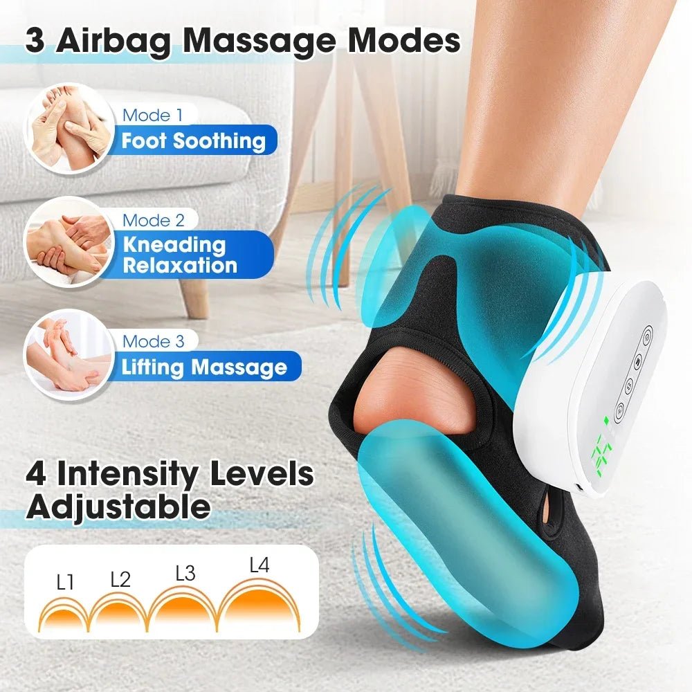 Cordless Foot & Ankle Massager with Heat – 3 Modes, 4 Intensity Levels & 3000mAh USB Rechargeable Air Compression for Home & Office Relaxation - sensationmarketsensationmarket14:200003699Cordless Foot & Ankle Massager with Heat – 3 Modes, 4 Intensity Levels & 3000mAh USB Rechargeable Air Compression for Home & Office RelaxationMULTI
