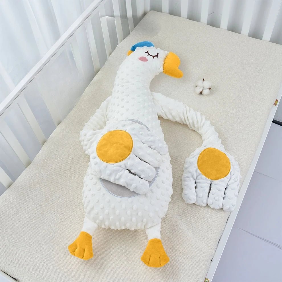Electric Baby Soothing Patting Pillow – Newborn Sleep Aid with Remote Control Soothing Palm | Baby Hand Pillow Patting Doll for Infant Sleep - sensationmarketsensationmarket14:691#White GooseElectric Baby Soothing Patting Pillow – Newborn Sleep Aid with Remote Control Soothing Palm | Baby Hand Pillow Patting Doll for Infant SleepWhite Goose