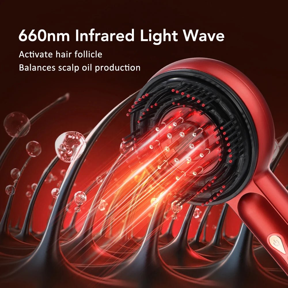 Electric Micro-Current Scalp Massage Comb with 660nm Red Light – Kneading Head Massager for Hair Care, Blood Circulation & Scalp Relaxation - sensationmarketsensationmarket14:193#Red;200007763:201336100Electric Micro-Current Scalp Massage Comb with 660nm Red Light – Kneading Head Massager for Hair Care, Blood Circulation & Scalp RelaxationChina MainlandRed