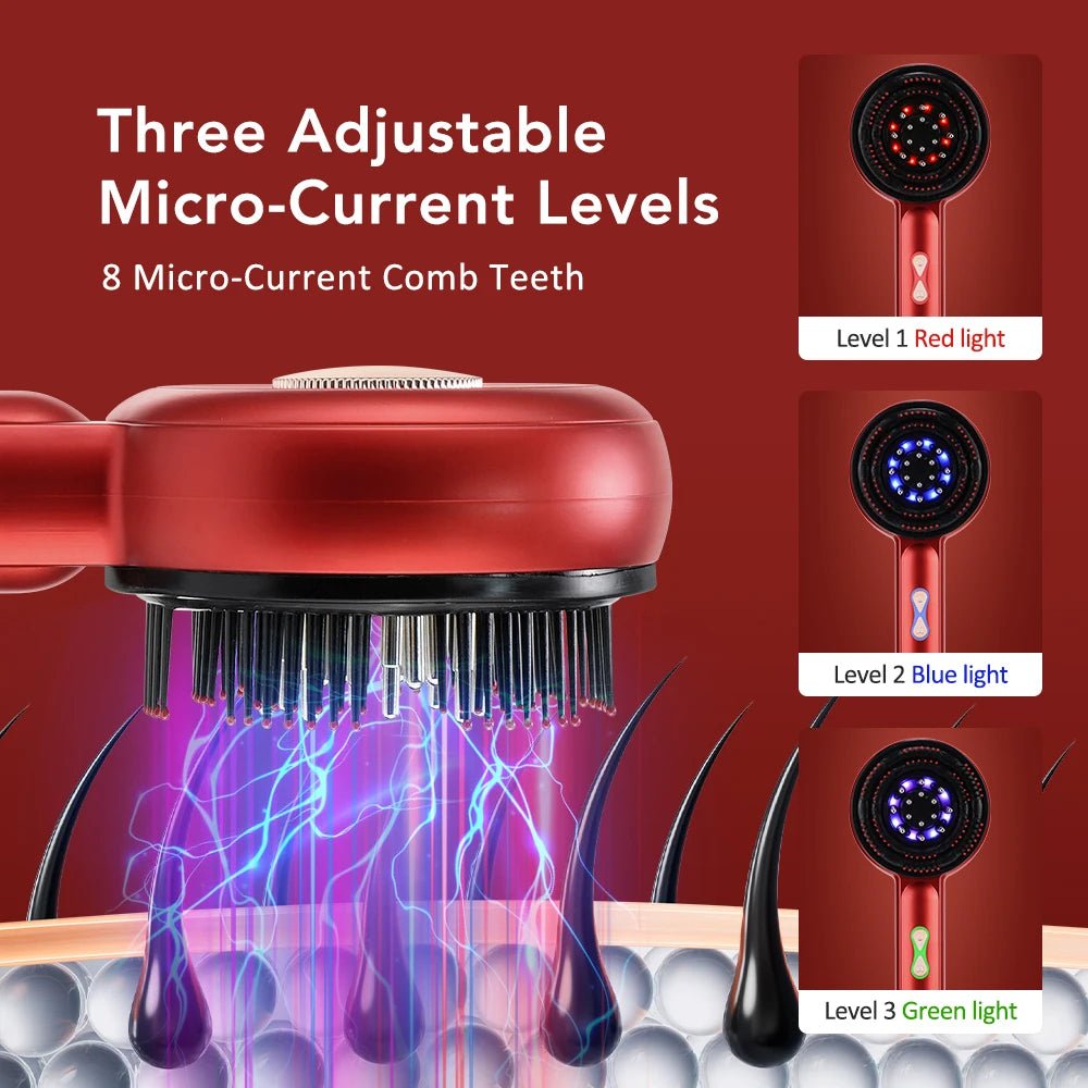 Electric Micro-Current Scalp Massage Comb with 660nm Red Light – Kneading Head Massager for Hair Care, Blood Circulation & Scalp Relaxation - sensationmarketsensationmarket14:193#Red;200007763:201336100Electric Micro-Current Scalp Massage Comb with 660nm Red Light – Kneading Head Massager for Hair Care, Blood Circulation & Scalp RelaxationChina MainlandRed