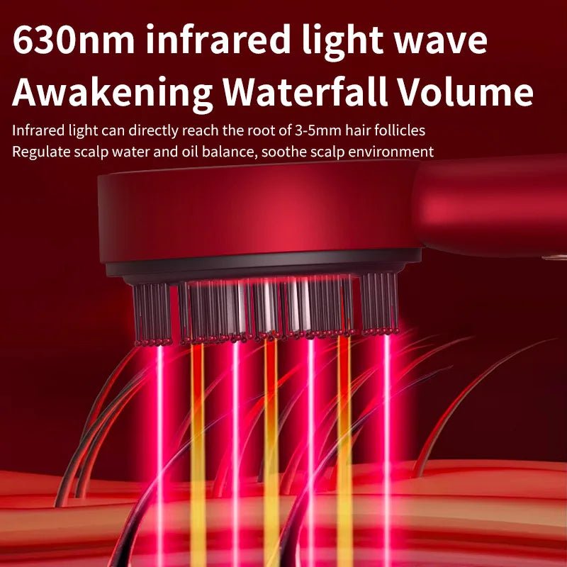 Electric Scalp Massage Comb with Red Light Therapy – Hair Nourishing Care & Styling Tool for Home Use - sensationmarketsensationmarket14:350686#WN-02 Red  EnglishElectric Scalp Massage Comb with Red Light Therapy – Hair Nourishing Care & Styling Tool for Home UseWN-02 Red English