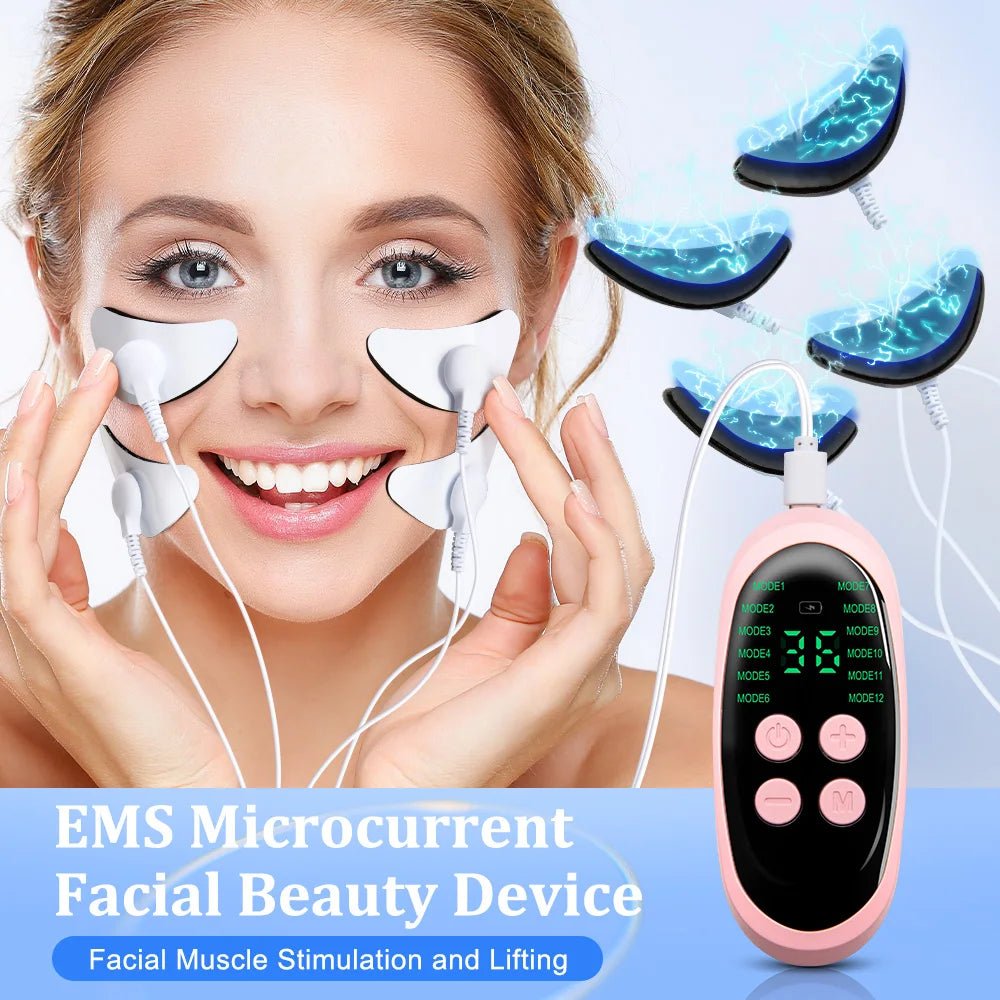 EMS Facial Massager & Microcurrent Muscle Stimulator – Face Lifting, Skin Tightening & Anti-Wrinkle Beauty Device - sensationmarketsensationmarket14:200211869#Set BEMS Facial Massager & Microcurrent Muscle Stimulator – Face Lifting, Skin Tightening & Anti-Wrinkle Beauty DeviceSet B