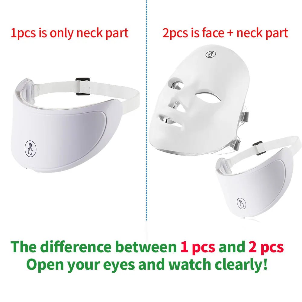 Face & Neck LED Photon Beauty Mask – 7-Color Light Therapy Skin Care Massager for Tightening, Rejuvenation & Anti-Aging - sensationmarketsensationmarket14:350850#1PCS-no boxFace & Neck LED Photon Beauty Mask – 7-Color Light Therapy Skin Care Massager for Tightening, Rejuvenation & Anti-Aging1PCS-no box